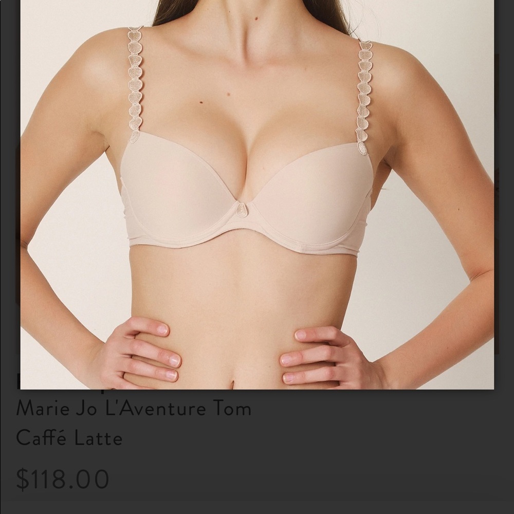 Unlined adjustable beige bra 34D